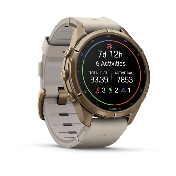 Garmin Fenix 9 Pro InReach 43mm Autumn Gold Titanium Bone Leather Band (010-04335-41)