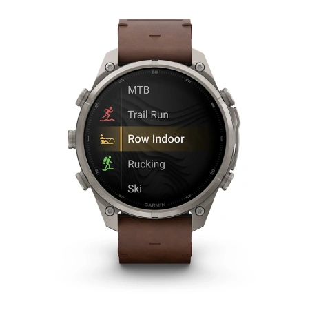 Garmin Fenix 9 Pro InReach 47mm Titanium Walnut Leather Band (010-04336-41)