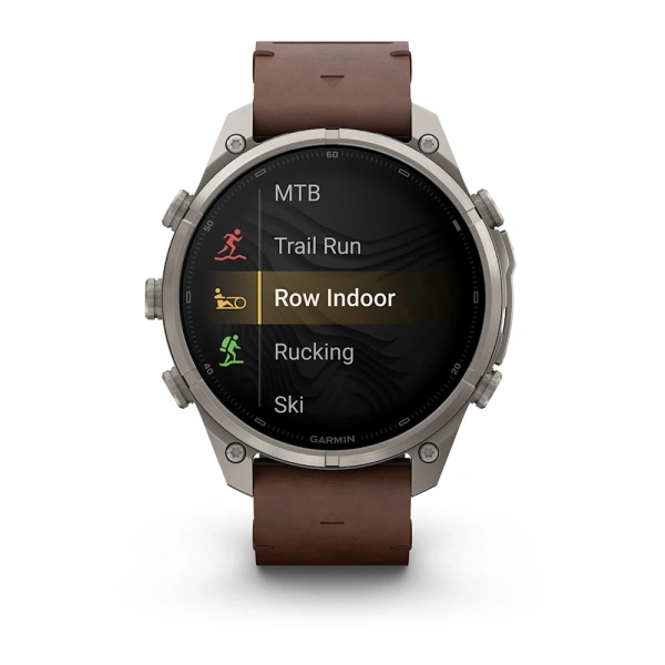 Garmin Fenix 9 Pro InReach 47mm Titanium Walnut Leather Band (010-04336-41)