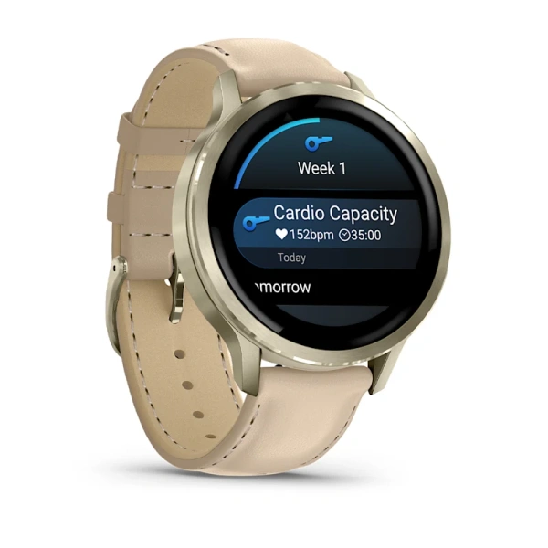 Garmin Venu 4 41 mm Lunar Gold Leather Band(010-03013-03)