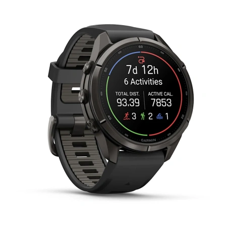 Garmin Fenix 9 Pro 43mm Carbon Gray DLC Titanium Black/Pebble Grey (010-04335-16)