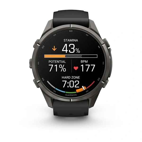 Garmin Fenix 9 Pro 43mm Carbon Gray DLC Titanium Black/Pebble Grey (010-04335-16)
