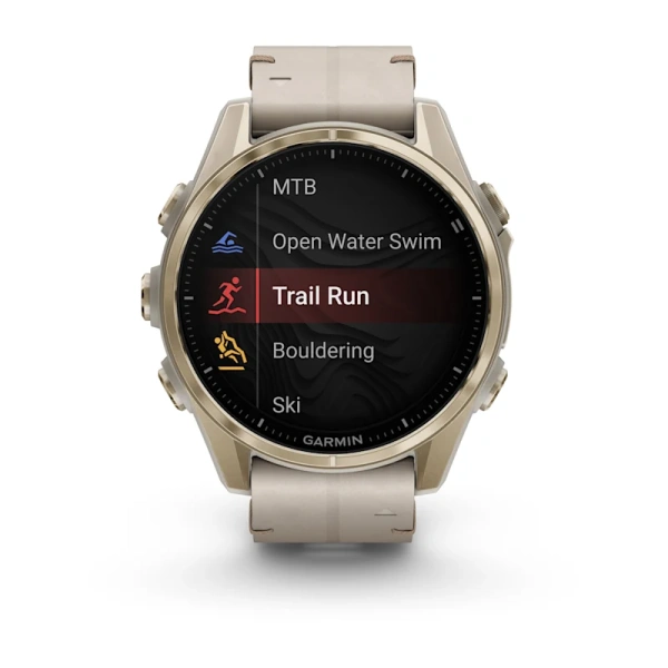 Garmin Fenix 8 43 mm AMOLED Sapphire Soft Gold Leather (010-02903-40)