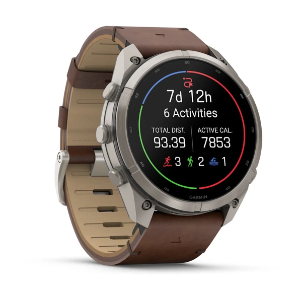 Garmin Fenix 9 Pro InReach 51mm Titanium Walnut Leather Band (010-04337-41)